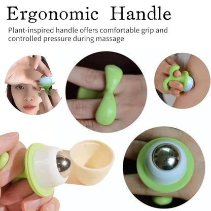 2 Pack Mini Plant Massage Roller Handheld Facial Neck Body Relax