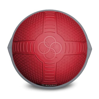 BOSU Nexgen Balance Trainer, Half-Ball Training Equipment, 65 cm Diameter, 300 lb Capacity - Burst-Resistant Stability Exercise Tool w/Non-Slip Base, Includes Hand Pump, Commercial-Grade - color: Neon Flare/Gray