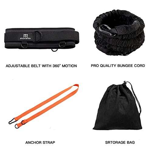 Pseudois Resistance Bungee Band, Running Training Bungee Workout Band, Speed Strength, Basketball and Football Equipment for Improving Strength, Power and Agility