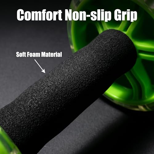 Exercise Roller Ab Exercise Abdominal Roller Wheel Dumbbell, Stable Abdominal Exercise Roller for Abs, Core Strength, Arms & Back, Portable Fitness Trainer for Men & Women