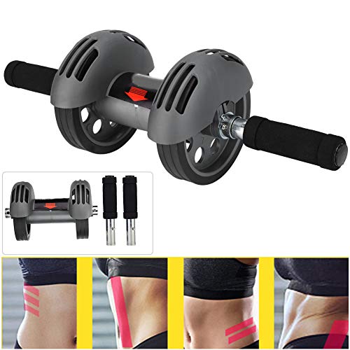 Abdominal Exercise Roller Wheel Ab Core Training Roller Ab Roller Workout Tool Double Wheel Fitness Roller for Boys Girls Gym Exercise