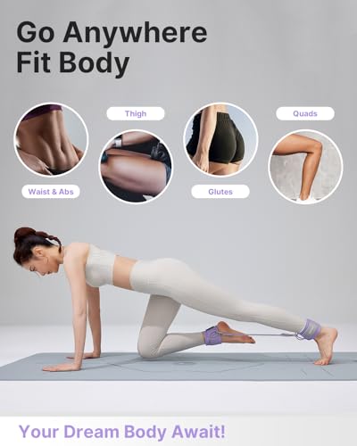 YOTTOY Ankle Resistance Bands with Cuffs, Adjustable Ankle Straps for Leg & Glute Workout, Butt Exercise Bands for Cable Machines Women, Perfect for Hip Fitness & Booty Training