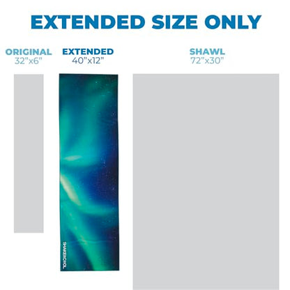 Extended Size Cooling Towel – Be Cool in Style - Heat Relief, Soft, Lightweight, Sun Protection, Easy Clean - Perfect for Biking, Hiking, Running, Yoga, Golf, Gardening - Alaskan Sky M - color: Alaskan Sky