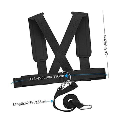 Toyvian 2pcs Resistance Sled Harness Shoulder Straps Weight Bearing Fitness Belt for Strength Training Running Speed Enhancement Suitable for Professional Sports and Outdoor Workouts