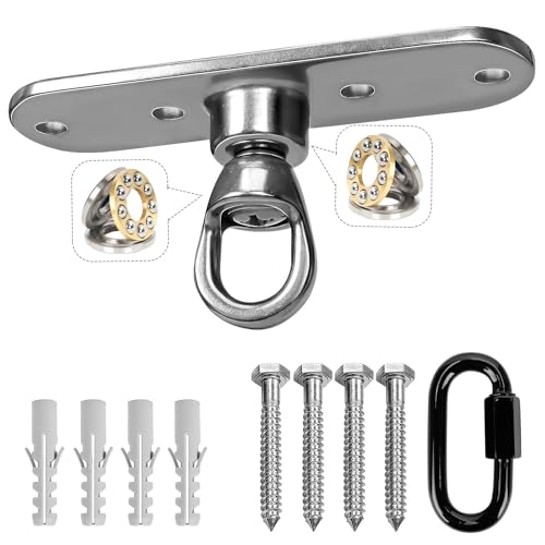 Swing Hanger Heavy Duty Punching Bag Hanger Ceiling Mount with Bearing 900 LB Capacity Heavy Bag Hanger Stainless Steel Swing Hardware for Indoor Hanging Chair Outdoor Swing Set - size: Size 5