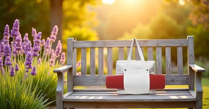 INDIAN CRAFT CASTLE Tote Bag with Yoga Mat Carrier Pocket Carryall Shoulder Bag for Office, Workout, Pilates, Travel, Beach and Gym