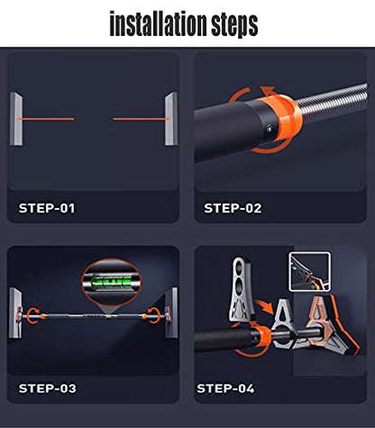 Pull Up Bars Chin Up Bar for Doorway, Portable Pullup Chin Up Bar Home, No Screws Multifunctional Fitness Horizontal Bar, 73-175CM, Load 250kg - size: 150-175CM