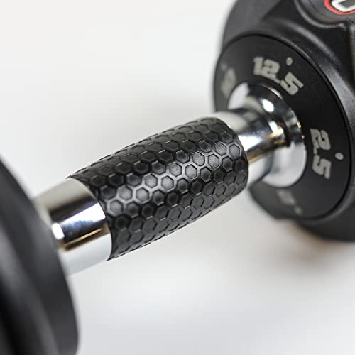 CAP ADJUSTABELL Adjustable Dumbbell Weights - Singles & Pairs | 12.5 lb, 25 lb & 55 lb | Multiple Handle Options - size: 12.5 lb - Honeycomb Chrome and Black Handle, style: Pair