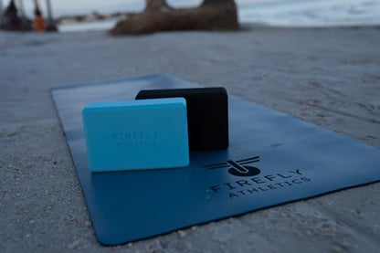Premium Yoga Mat - 5mm Thick, Extra Wide & Long, Non-Slip Natural Rubber Base & PU Top, Anti-Tear, Ideal for Yoga, Pilates, and Fitness. - color: Blue