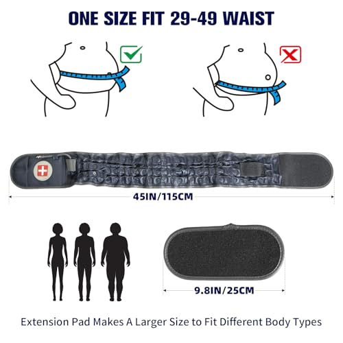 Decompression Belt with Elec. Pump, Inflatable Back Brace, Blue - color: Blue