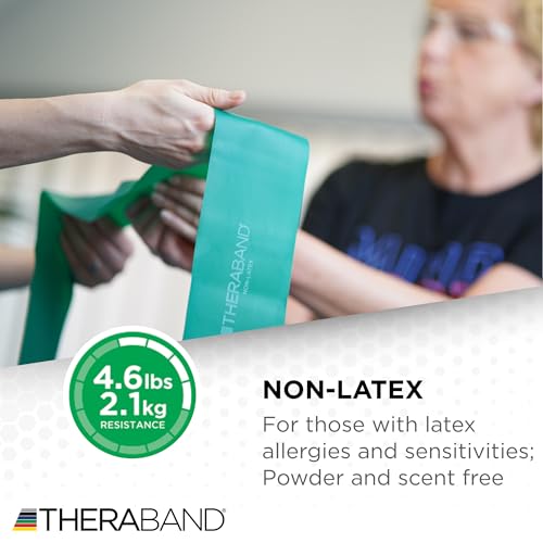 THERABAND Resistance Bands Set, Elastic Bands for Exercise & Physical Therapy, Strength Training for Upper & Lower Body Fitness
