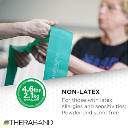 THERABAND Resistance Bands Set, Elastic Bands for Exercise & Physical Therapy, Strength Training for Upper & Lower Body Fitness