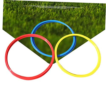 9pcs Soccer Training Rings Abs Agile Fitness Ring Set for Football Basketball Training 40cm 3 Colors