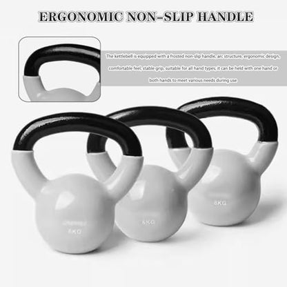 Kettlebell Weights for Women Home Fitness Competitive Kettle Bells, Solid Cast Iron for Gym Kettle Ball, Strength Training Equipment, Squat/Swing/Lunge(Yellow-green-4kg)