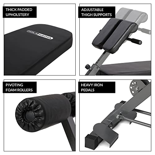 Adjustable Flat & Decline Bench, Weight Lifting and Training Equipment for Full Body Workout - Padded Seat and Dumbbell Storage