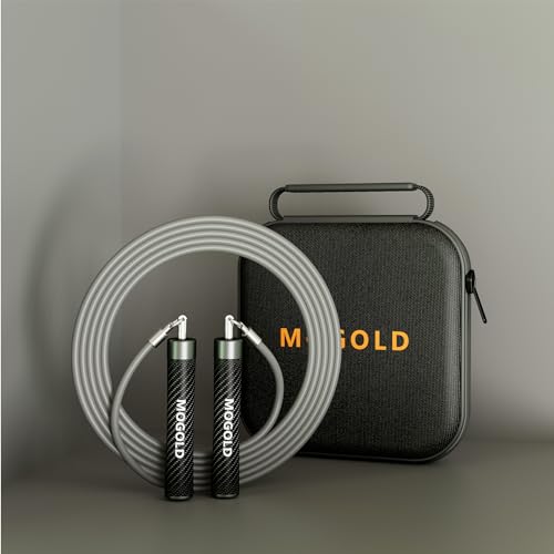 Weighted Jump Rope, 1LB - 3 Pre-Sized Lengths (M/L/XL) for Perfect Fit, No Adjustment Needed! Ergonomic Faux Leather Handle for HIIT, Strength, Cardio & Fat Burn