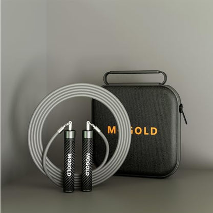 Weighted Jump Rope, 1LB - 3 Pre-Sized Lengths (M/L/XL) for Perfect Fit, No Adjustment Needed! Ergonomic Faux Leather Handle for HIIT, Strength, Cardio & Fat Burn