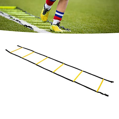 Speed Agility Training Ladder, 2.6m Fixed Rungs Football Basketball Speed Training Equipment for Athletes Sports Fitness Workout