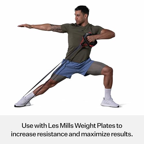 Les Mills™ SMARTBAND Extreme™ Workouts Bands with Handles for Women and Men, Resistance Bands for Working Out, Stretch Bands for Exercise at Home