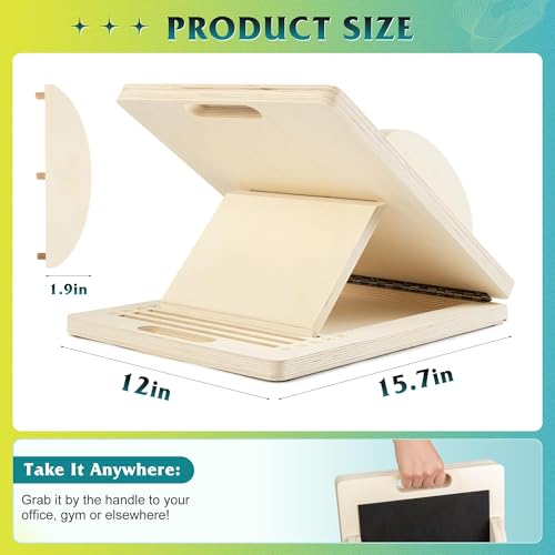 ZIFTY Slant Board for Exercise 4-in-1 Professional Wooden Balance Board, Premium Calf Stretcher and Wobble Board for Effective Calf Stretching and Squats, Calf Stretcher Slant Board