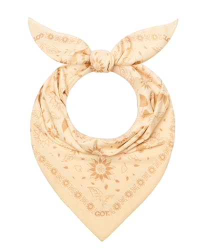 UPF 50+ Cooling Bandana for Men & Women - Thermoregulation, Moisture-Wicking, Sun Protection Bandana Neck Wraps - color: Mocha Sun Flower