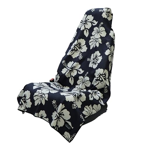 Sprints Athletic Running Towel, Full-Sized, Car Seat Cover - Performance Microfiber (Flex on the Beach - Black w/Snaps) - color: Flex on the Beach - Black W/ Snaps