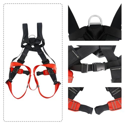 NewDoar Climbing Harness CE Certification Rock Climbing Rappelling Equipment Body Guard Protect Rappelling Rescuing Equip - color: Adult Full Body