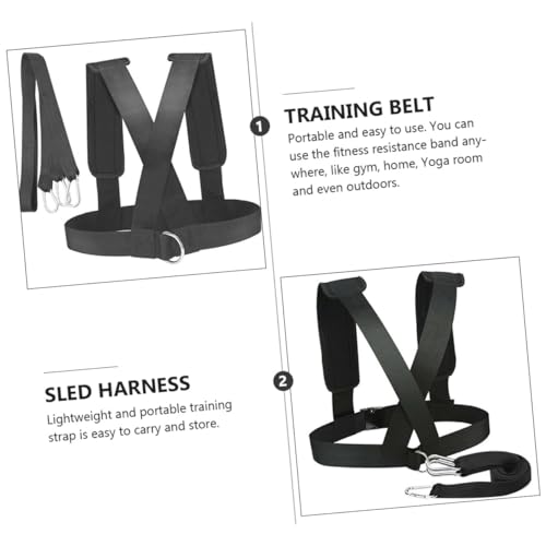 Toyvian 2pcs Running Resistance Belt for Fitness Training Exercise Bands with Metal Buckles Sled Harness for Professional Sports and Team Workouts