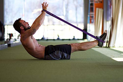 Rise Bands Heavy-Duty Exercise Resistance Band for Physical Therapy, Fitness, Muscle Development, Rehab, Mobility, Stretching, and More - color: Violet Level 3 (35-85lbs)