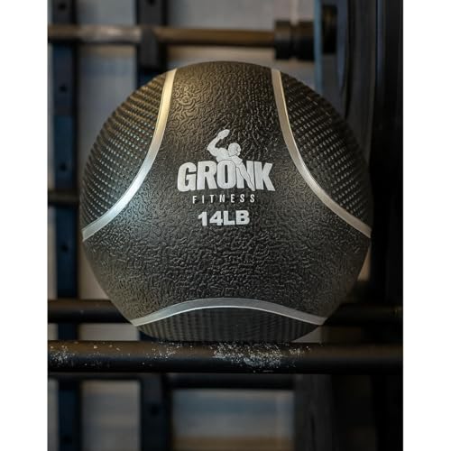 Gronk Fitness Premium Medicine Ball | Non-Slip Weighted Medicine Ball | Great Wall Ball for Full Body Workouts | Perfect for Strength & Conditioning Exercises