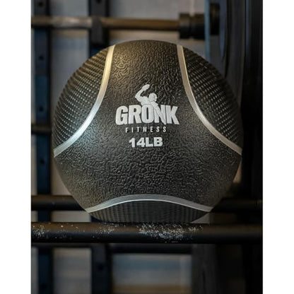 Gronk Fitness Premium Medicine Ball | Non-Slip Weighted Medicine Ball | Great Wall Ball for Full Body Workouts | Perfect for Strength & Conditioning Exercises