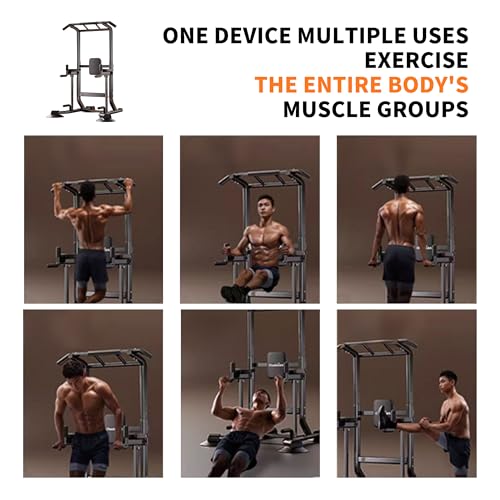 Adjustable Pull Up Bar for Home with Backrest, 6-Level Height Adjustment (69-94.5 inches), 352lb Capacity Carbon Steel Frame for Stability, Train Back, Abs & Chest