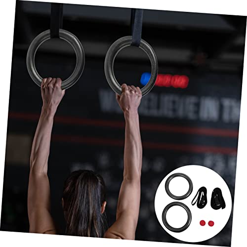 Adjustable Small Fitness Rings Set Webbing for Home Gymnastics Training Convenient Workout Equipment for Strength and Bodyweight Exercises Random Color