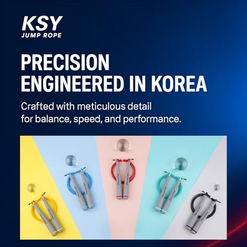 Jump Rope for Men and Women (Grand Prix Ultra Speed Series) – Adjustable Wire Rope for CrossFit, Boxing, and Fitness Training – Smooth, Fast, Tangle-Free Rotation (Made in Korea) - color: Gray/Mint