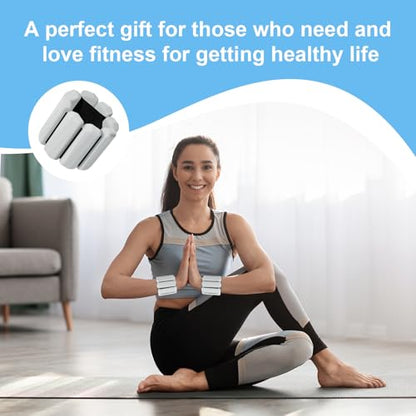 Wrist Weights Set of 2, Wearable Arm & Leg Weights for Women & Men, Adjustable Wrist Ankle Weights for Walking, Yoga, Swimming, Gym, 2lb - color: Grey