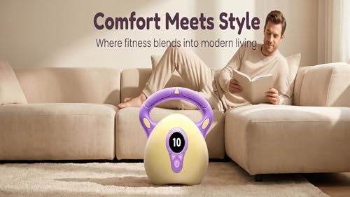 Smart Resistance Vibrating Kettlebell for Women, 25-Level Adjustable Frequency, 10-Min Timer, Portable Home Workout Gear for Fat Burning, Muscle Toning & Lymphatic Drainage
