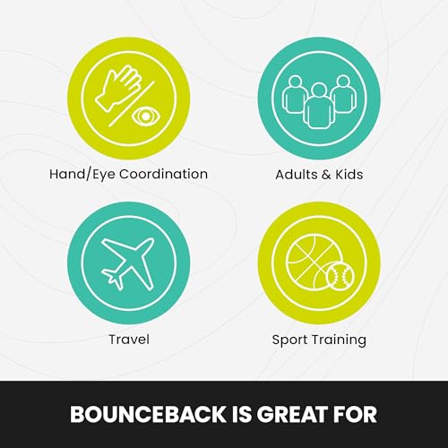 Waboba Bounceback Returning Yellow Moon Ball Hyper Bouncy Balls, Extreme Bounce and Fun, Super High Bouncing Ball for Active Play and Outdoor Games