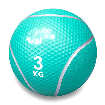 1kg - 10kg Heavy Duty Rubber Medicine Balls - for Weights Boxing Fitness Training Gym Wall Ball (12kg 3KG)