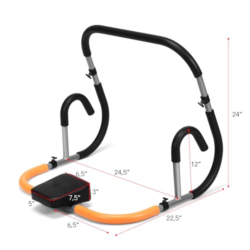 GYMAX Ab Crunch Trainer, Portable Ab Workout Equipment with Padded Headrest for Core Muscle Strength, Abdominal Exercise Machine for Suit Up Trainer for Home Gym Fitness