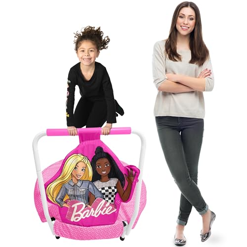 Capelli Sport - Barbie Hearts Indoor Mini Trampoline with Handle for Toddlers