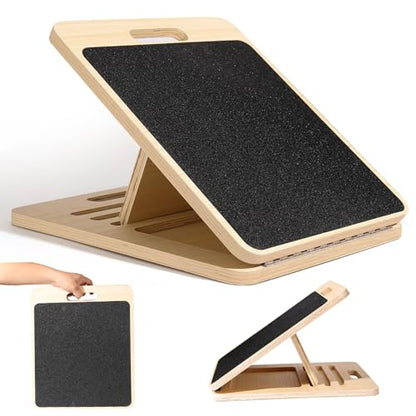 Slant Board for Calf Stretching, 4 Position Adjustable Incline Board for Calf Stretcher, Calf & Hamstring Flexibility, Non-Slip Surface, 350 lbs Balance Board for Home, Gym, Office