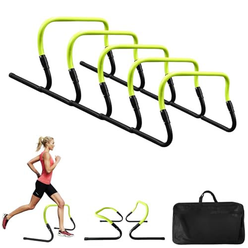 Agility Speed Training Hurdles, Agility Training Hurdle Set for Basketball and Soccer Practice with Carry Bag, 5 Pack