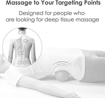 Peanut Massage Ball Roller Double Lacrosse Ball Acupoint Myofascial Release Muscle Knot Relaxer Mobility Trigger Point for Physical Therapy Self Deep Tissue Manual Massager Equipment Tool Set