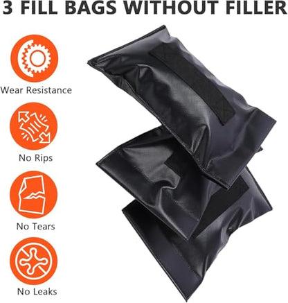 Weight Sled Trainer Adjustable, Sandbag Sled Trainer Resistance Sled Trainer with 3 Weight Sandbags for Sprinter Speed Training Indoor Outdoor, Running Sled Trainer