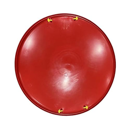 Lifetime Saucer Snow Sled, Heavy-Duty Plastic, Cold Weather Downhill Outdoor Winter Snow Sled Disc with Handles (Red).