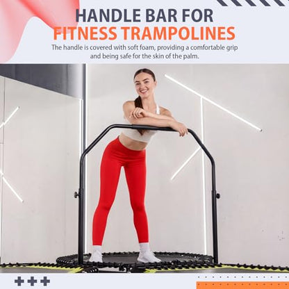 Adjustable Handle Bar Accessory for 40" Round Fitness Trampolines Non-Slip Cushy Rebounder Handle Accessory 4 Levels Adjustable Easy Assembly Trampoline Not Included
