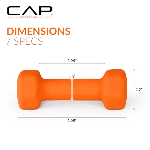 CAP Barbell Neoprene Dumbbell Weights Pairs & Sets | Color Series - style: 3 lb Pair