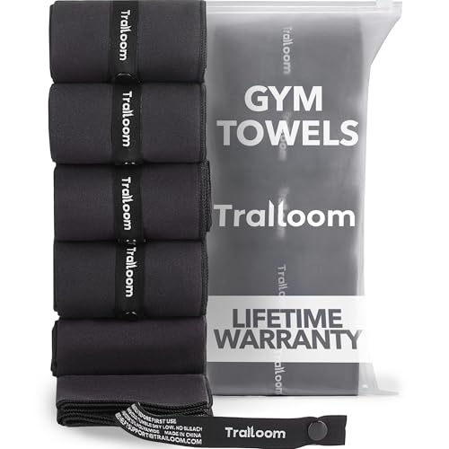 Microfiber Workout Towels - Quick Dry, Highly Absorbing, Odor-Free, for Men & Women - Gym Sweat Sports Towel for Hot Yoga, Tennis, Running, Exercise, Working Out, Camping, Set of 5 Black - color: Black