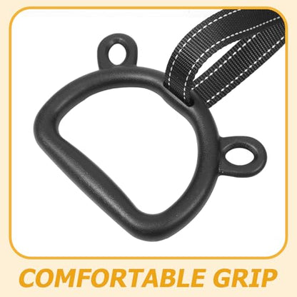 Housoutil Gymnastic Rings Set with Straps, Adjustable Pull up Rings for ’s Indoor Fitness Training and Strength Building, Thickened Sturdy Gym Equipment for Home Use
