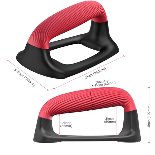 Kipika Push Up Bars, Pushup Stands With Thickened Soft Plastic Handle, Stable and Non-Slip Base, Pushup Handles Perfect for Floor Strength Training